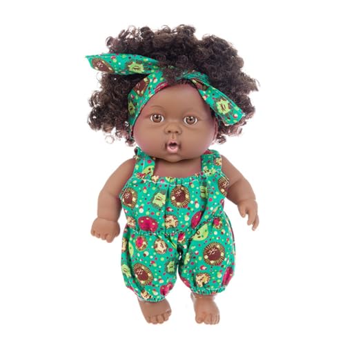 Jeorywoet Schwarze Babypuppen 7,87 Zoll Afroamerikaner Babypuppe bewegliche gemeinsame lebensechte Schwarze wiedergeborene für Kindergeschenke Festivals Style 4, Black Babypuppen von Jeorywoet