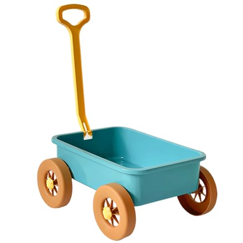 Jeorywoet Spielzeugwagen, Plastikkind -Wagenspielzeug, 15x11x7.1 Kinder Beach Spielzeug für Spielwasser/Sand, wiederverwendbares Green Toys Wagon für Sommergeschenke, Blau von Jeorywoet