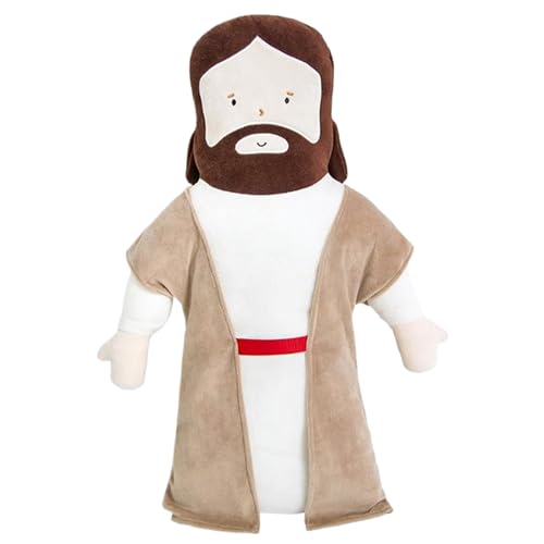 Jesus Plüsch, 20 Zoll süßer Cartoon Jesus Puppenspielzeug, weiches Jesus Kissen für Home Office Car Taufe Ostern Religionsfeiern bevorzugt Geschenke Kinder Jesus Plüsch Puppe von Jeorywoet