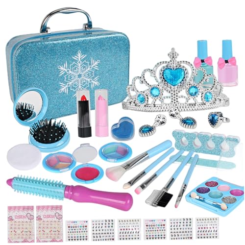 Make-up-Kit, 32pcs Kleinkind Make-up-Kit, echtes Waschkinder-Make-up-Kit mit Kosmetikkoffer Real Girls Make-up Make-up täuscht Spielspielzeug für 4-6 Jahre altes kleines Mädchen Geburtstag, Kleinkind von Jeorywoet