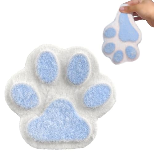 Squeeze Ball Cat Cat Paw Squish Kugeln 5 Zoll großer Stressball Safer Silikon -sensorische Kugeln mit Verschiebung der Oberfläche Weiches Stressspielzeug für Erwachsene Kinder, Blau und Weiß, Stressb von Jeorywoet