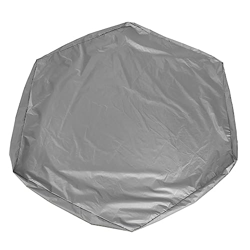 Jerliflyer Sandbox Cover Hexagon Sandpit Sand Toys Cover, Pool Cover with Drawstring for Outdoor Garden Sandpit Cover with Drawstring (Gray) von Jerliflyer