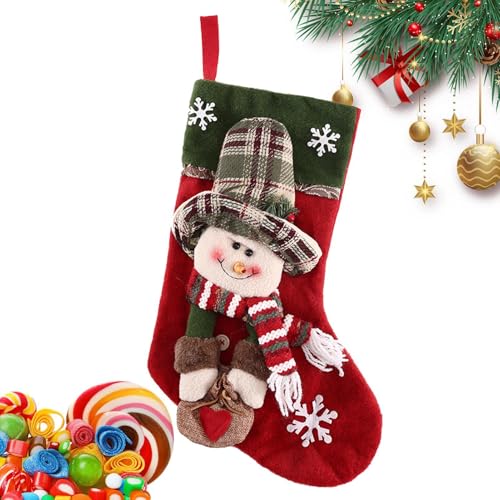 Christmas Stockings | Christmas Deluxe Santa Stocking | Christmas Stockings Custom | Novelty Snowman Stockings | Christmas Decorations Stockings | Fireplace Hangings Stocking for Holiday Decoration von Jeruytgh