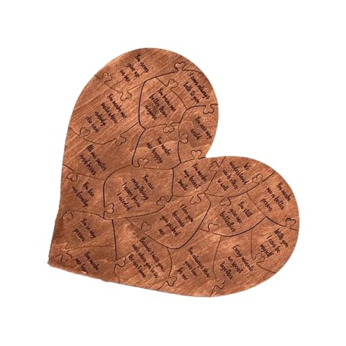 Elegant Home Decor | Heart Puzzle for Gift | Wooden Love Puzzle | Heart Puzzle Set | Valentine's Day Gift | Quality Wooden Craftsmanship & 32 Personalized Reasons for Your Special Someone von Jeruytgh