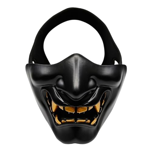 Halloween-Gesichtsbedeckung mit halbgruseligem Design, 16 x 13 cm, Gesichtsbedeckung für böse Horror-Rollenspiele, atmungsaktive Halloween-Kopfbedeckung, stilvoll und gruselig, für Partys, Musikfestiv Halloween-Gesichtsbedeckung mit halbgruseligem Design, 16 x 13 cm, Gesichtsbedeckung für böse Horror-Rollenspiele, atmungsaktive Halloween-Kopfbedeckung, stilvoll und gruselig, für Partys, Musikfestiv von Jeruytgh