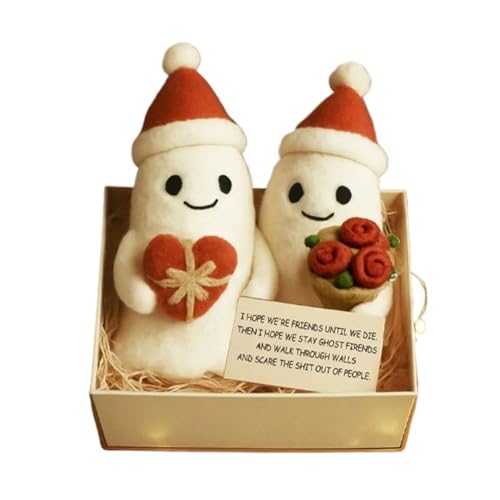 Jeruytgh Ghost Plüsch, mit ausdrucksstarkem Design, 1-Pieces, Weihnachtsfreundschaft Ghost Stofftier, süßes emotionales Ornament, weich und huggierbar, für Kinder und Erwachsene gleichermaßen Jeruytgh Ghost Plüsch, mit ausdrucksstarkem Design, 1-Pieces, Weihnachtsfreundschaft Ghost Stofftier, süßes emotionales Ornament, weich und huggierbar, für Kinder und Erwachsene gleichermaßen von Jeruytgh