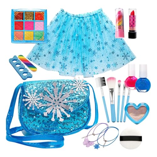 Jeruytgh Make-up-Sets für kleine Mädchen – 18 x waschbares Spielzeug, umfangreiches Make-up-Set, Nagelzubehör-Set, Make-up-Werkzeug-Set für 3–12 Jahre alte Mädchen von Jeruytgh