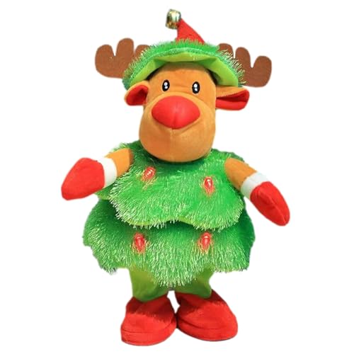 Jeruytgh Tanzender Spielzeug | Weihnachtliche Tanzende Plüschpuppe | Interaktive Leuchtende Musikalische Plüschdekoration Für Wohnzimmer Büro Schlafzimmer Party Hotel Auto Jeruytgh Tanzender Spielzeug | Weihnachtliche Tanzende Plüschpuppe | Interaktive Leuchtende Musikalische Plüschdekoration Für Wohnzimmer Büro Schlafzimmer Party Hotel Auto von Jeruytgh