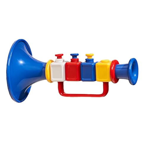 Jeruytgh Trompeteninstrument Spielzeug,Spielzeugtrompete - Kleine pädagogische Musiktrompete,Kindermusikinstrumente zum Üben für Kleinkinder, Mädchen, Familie, Freunde von Jeruytgh