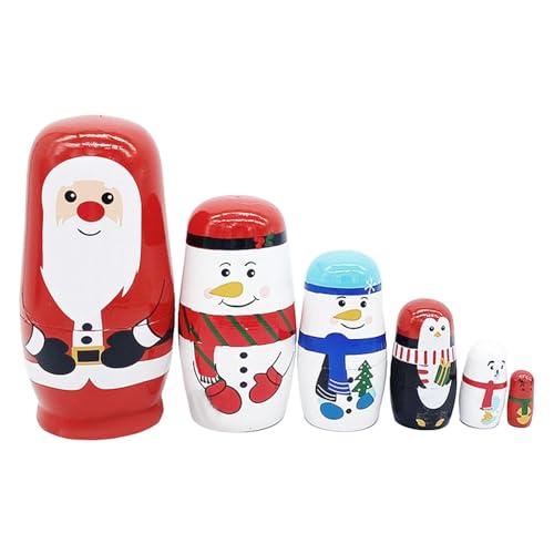 Nesting Dolls | Christmas Nesting Dolls | Russian Nesting Dolls | Christmas Stacking Toys | Kids Christmas Toys | Cute Christmas Nesting Dolls Stacking Toys For Kids Christmas Birthday Home Decoration von Jeruytgh