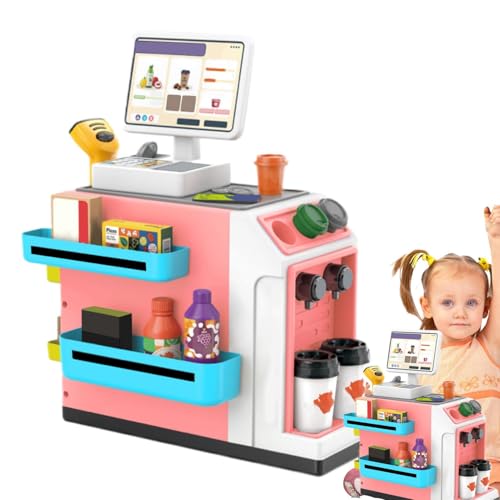 Supermarket Playset | Pretend Grocery Store Counter | Educational Play Kitchen | Interactive Toy | Toy Cashier Counter | Cartoon Play Shopping Counter for Promotes Social Skills von Jeruytgh