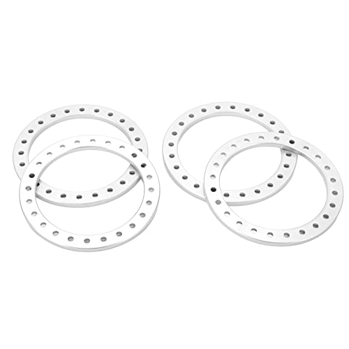 Jerys Außenrad Beadlock Ring, Out Beadlock Ring Aluminiumlegierung 1,9 Zoll 4 Stück Wiederverwendet für RC Car (Silber) von Jerys