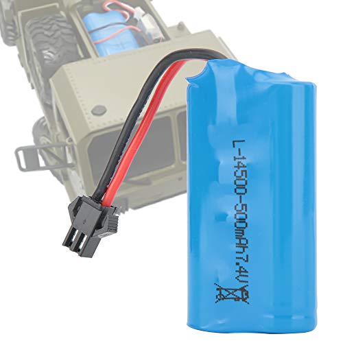 Jerys RC-Autobatterie, Leichte RC-Batterie 500 MAh, Praktisch für FY004 6WD 1/16 RC Truck (Blau) von Jerys