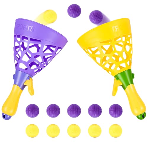 Jesitai Pop und Catch Ball Spiel mit 10 Bällen und 2 Fangkörben Outdoor und Indoor-Spielaktivitäten, Korbfüller, Geschenke, Strandsport, Sommerstrandspielzeug für Kinder von 3 4 5 6 7 8 10 12+ von Jesitai