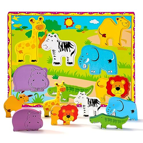 Holzpuzzle Steckpuzzle Holz Puzzle Kinder, Montessori Spielzeug Großen Teilen Tiere-Motive, Greifpuzzle Schichtpuzzle Holzspielzeug Lernspielzeug Geschenk für Kleinkind Jungen Mädchen 1 2 3 Jahre Holzpuzzle Steckpuzzle Holz Puzzle Kinder, Montessori Spielzeug Großen Teilen Tiere-Motive, Greifpuzzle Schichtpuzzle Holzspielzeug Lernspielzeug Geschenk für Kleinkind Jungen Mädchen 1 2 3 Jahre von Jesustree
