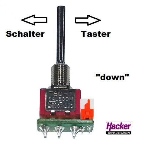 Jeti Tastschalter Down für Sender DC 1St. von Jeti