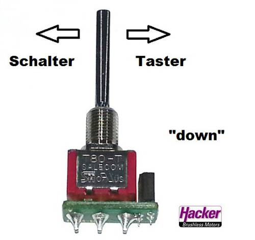 Jeti Tastschalter Down für Sender DS 1St. von Jeti