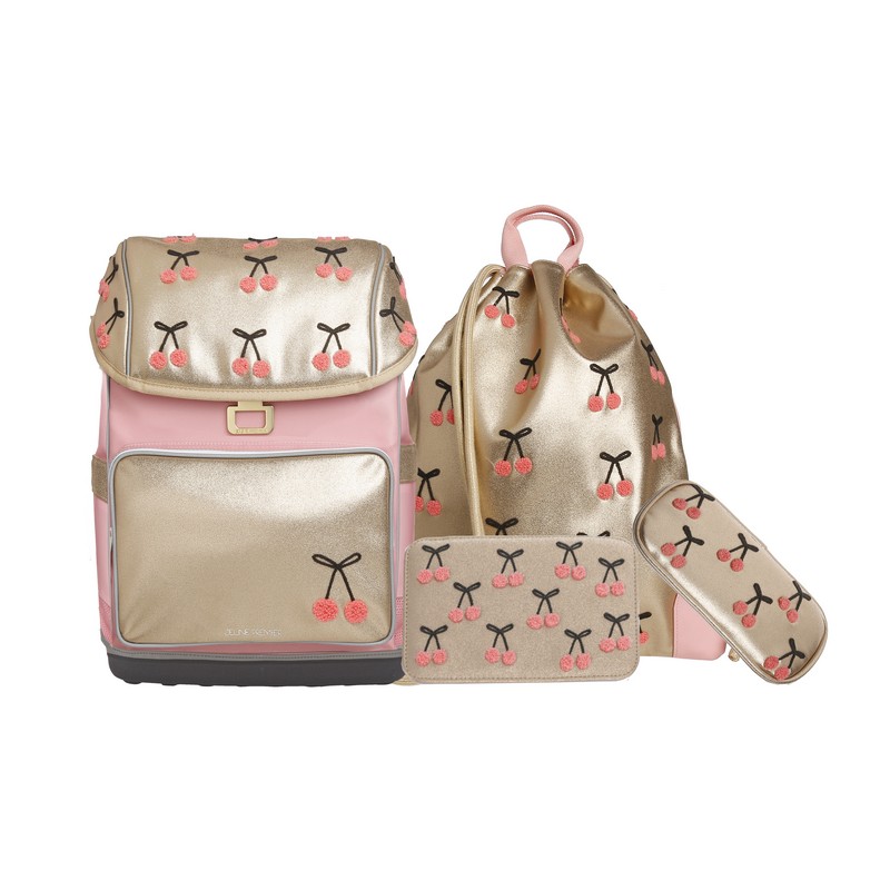 Jeune Premier Schulranzen-Set Ergomaxx Cherry Pompon 4tlg. Jeune Premier Schulranzen-Set Ergomaxx Cherry Pompon 4tlg. von Jeune Premier