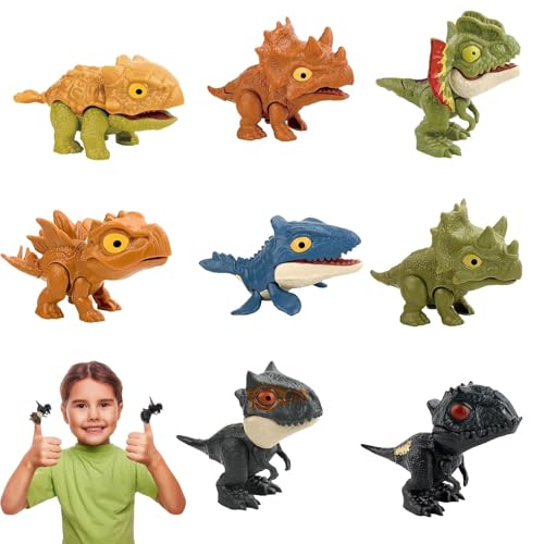 Dinosaurier-Fingerpuppen – Dinosaurier-Fingerbeißspielzeug | Dino Handpuppe Fingerbeißspielzeug | Vorschullern-Dinosaurierfiguren Kleinkindspielzeug | Pädagogische Dinosaurier-Fingerpuppen als Geburts von Jextou