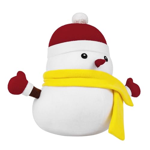 Gefüllter Schneemann – 12-Zoll-Schneemann-Plüschkissen | Kleine Winter-Schneemann-Puppe, gefülltes Plüschtier, Weihnachts-Tischdekoration | 30 cm große gefüllte Weihnachts-Schneemann-Figuren für Sofak von Jextou