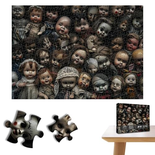 Halloween-Puzzles 1000 Teile | Anspruchsvolle Puzzles mit 1000 Teilen – Brettspiel für Familienspielabende, Heimdekoration, Herbstpuzzle, interaktive Denksportaufgabe von Jextou