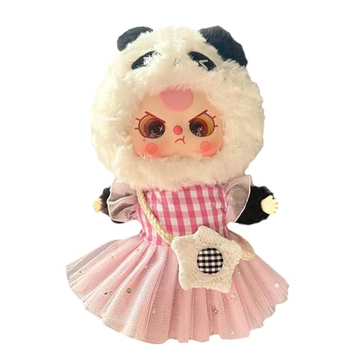 Jextou 20cm Plüsch Puppenkleidung Kleid,Puppenkleidung - Bunte Kinderpuppen-Outfits für 7-Zoll-Puppen,Rollen Sie so, als ob Sie weich gefüllte Anziehpuppen-Zubehör-Outfits für PP Cuddle Series-Puppen von Jextou