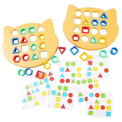 Jextou Farb- und Form-Matching-Puzzle, Matching-Puzzlespiel | Schnell passendes Brett mit geometrischer Form - Interaktives Brettspiel, farbenfrohes Vorschul-Puzzle für Mädchen und von Jextou