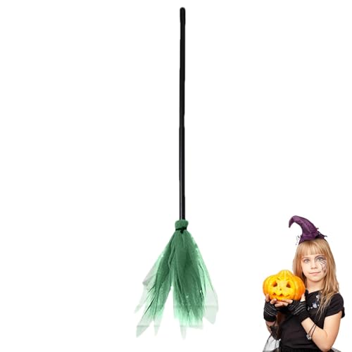 Jextou Hexenbesen-Dekoration, Halloween-Besenstiel für Kinder | Cosplay Hexenbesen Stick Kreative Hexendekoration | Multifunktionale Rollenspiel-Geschenkartikel, dekorative Foto-Requisite für Kinder von Jextou