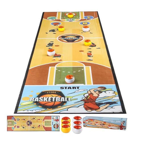 Jextou Kinderbrettspiel,Brettspiel für Kinder | Denksportspiel mit 6 Bällen,39,3 x 11,4 Zoll große Matte, interaktives Strategiespiel für den Familienspielabend von Jextou