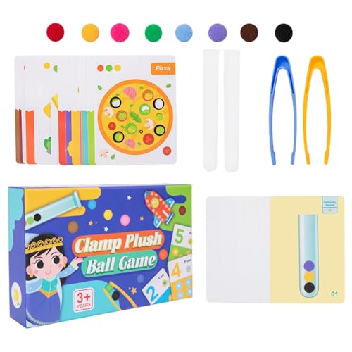 Jextou Matching-Spiel, Matching-Spiel für Kinder - Bunte passende Spielzeuge,Früherziehungsspielzeug, Farbsortierspielzeug, Regenbogen-Plüschball-Matching-Set für und Mädchen ab 3 Jahren von Jextou