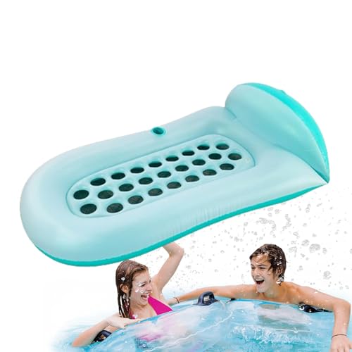 Jextou Poolschwimmer, aufblasbarer Schwimmkörper,Schwimmer für Schwimmbad - PVC-Sonnenbad-Pool-Lounge-Floß, Wasser-Hängematte, aufblasbare Mehrzweck-Bräunungs-Pool-Liege, Strand-Pool-Party-Spielzeug von Jextou