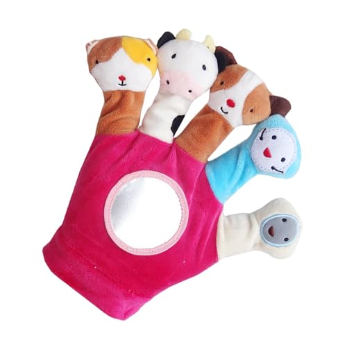 Jextou Tierische Handpuppe, ausgestopfte Handpuppe | Weiches Puppen-Geschichtenspielzeug - Interaktives Lernspielzeug, 5 Tierdesigns, Handpuppenhandschuhe für fantasievolles Rollenspiel von Jextou