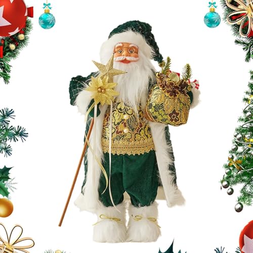 Jextou Weihnachtsmannpuppe - Weihnachtsmannpuppe | Stehende Weihnachtsmann-Figur – Weihnachtsmann-Figuren, Weihnachtsmann-Puppe, Schaufenster-Szene, Desktop-Dekoration von Jextou