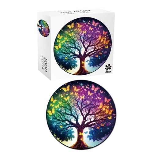 Lustige Puzzles für Erwachsene – 1000-teiliges Baum-Puzzlespielzeug | Handheld-lustiges Puzzle-Gehirn-Puzzlespiel | Dekorative Denksportaufgaben, Lernpuzzles für Kinder und Erwachsene von Jextou