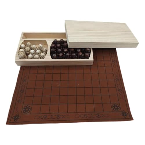 Mittelalterliches Schachspiel, Asymmetrische Wikinger-Schachfiguren, Wikinger-Schachspielset, T-Wo-Players-Lederschachbrettspiel, Reiseschachspiel Und Draft-Brettspiel, Hnefatafl-Wikinger-Schachspiel von Jextou