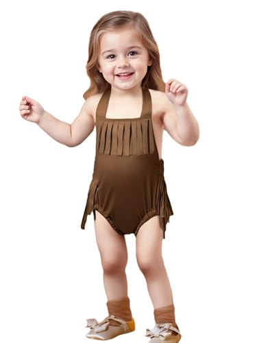 Jhaoyu Kleinkind Junge Mädchen Cowboy Bodysuit Wilder Westen Romper mit Fransen Neugeborenes Fotografie Outfits Halloween Cosplay Kostüm Braun 86-92 Jhaoyu Kleinkind Junge Mädchen Cowboy Bodysuit Wilder Westen Romper mit Fransen Neugeborenes Fotografie Outfits Halloween Cosplay Kostüm Braun 86-92 von Jhaoyu