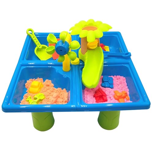 Sand-Wassertisch – Multifunktionaler Sensorischer Spieltisch | Tragbarer Strandspielzeugtisch | Wasserspieltisch | Sommer-Strandspielzeugtisch| -Sandkasten-Wassertisch| Strandspieltisch Kleinkinder von Jhcozkas