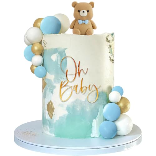 Bär Kuchen Topper Cake Topper Weiß Cake Toppers Kugeln Bär Baby Dusche Party Supplies Bär Dekoration Hochzeitstorte Dekor Baby Dusche Kuchen Dekoration Geschlecht Enthüllen Kuchen Dekoration von JiNks