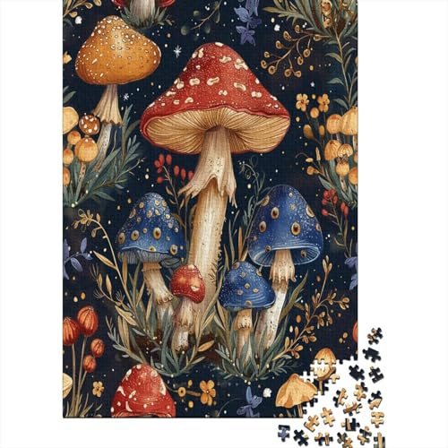 Pilze Puzzle 1000 Teile,Puzzlespiel Für Erwachsene,Impossible Puzzle,Puzzle GesKükenlichkeitsspiel Für Die Ganze Familie, Geschenke Für Männer/Frauen Erwachsenen Puzzel 1000pcs (75x50cm) von JiaTexJourney