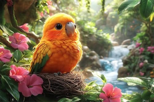 Puzzle 500 Teile Blume Puzzle Vogel Klassische Jigsaw Erwachsene Anspruchsvoll, Holzpuzzle Erwachsene Groß Impossible Jigsaw Bastelset ab 14 Jahre für Jungen Mädchen für Wohnkultur Geschenke O-9 von Jiacgrtef