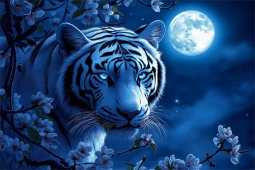 Puzzle Mond Puzzle 80 Teile Tiger Klassische Jigsaw Premium Quality Holzpuzzle Erwachsene, Holz Lernspiel, Kreative Unterhaltung Spaß Jigsaw ab 2 3 4 5 6 Jahre Jungen, Ideal Als Wandbild Geschenk B-8 von Jiacgrtef