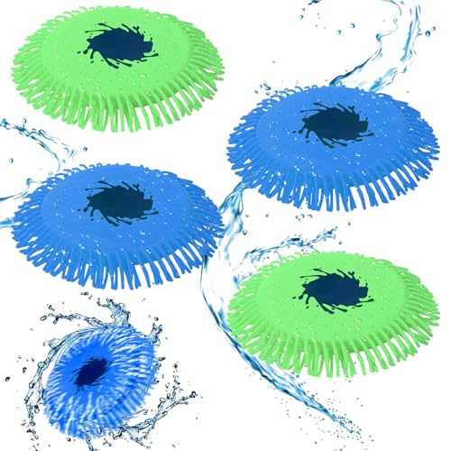 Wasser Frisbee,4 Stück Wasser-Wurfscheibe,Wasser Wurfscheibe aus Schaumstoff und Silikon,Wurfscheibe Wasserspielzeug,Wasserspielzeug Pool für Kinder,Sommer Spaß Wasser Frisbee,4 Stück Wasser-Wurfscheibe,Wasser Wurfscheibe aus Schaumstoff und Silikon,Wurfscheibe Wasserspielzeug,Wasserspielzeug Pool für Kinder,Sommer Spaß von Jiahuade