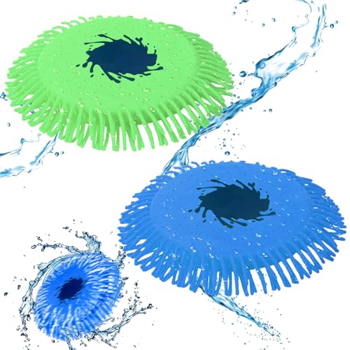 Wasser Frisbee,2 Stück Wasser-Wurfscheibe,Wasser Wurfscheibe aus Schaumstoff und Silikon,Wurfscheibe Wasserspielzeug,Wasserspielzeug Pool für Kinder,Sommer Spaß Wasser Frisbee,2 Stück Wasser-Wurfscheibe,Wasser Wurfscheibe aus Schaumstoff und Silikon,Wurfscheibe Wasserspielzeug,Wasserspielzeug Pool für Kinder,Sommer Spaß von Jiahuade