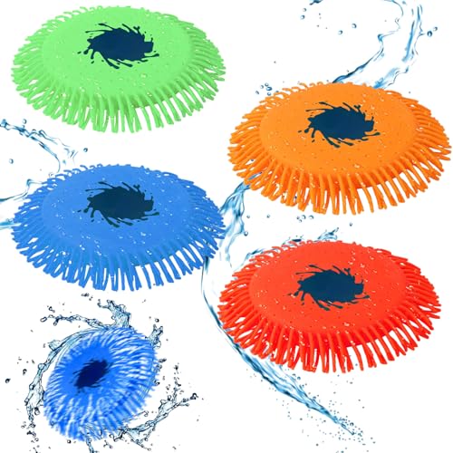 Wasser Frisbee,4 Stück Wasser-Wurfscheibe,Wasser Wurfscheibe aus Schaumstoff und Silikon,Wurfscheibe Wasserspielzeug,Wasserspielzeug Pool für Kinder,Sommer Spaß Wasser Frisbee,4 Stück Wasser-Wurfscheibe,Wasser Wurfscheibe aus Schaumstoff und Silikon,Wurfscheibe Wasserspielzeug,Wasserspielzeug Pool für Kinder,Sommer Spaß von Jiahuade
