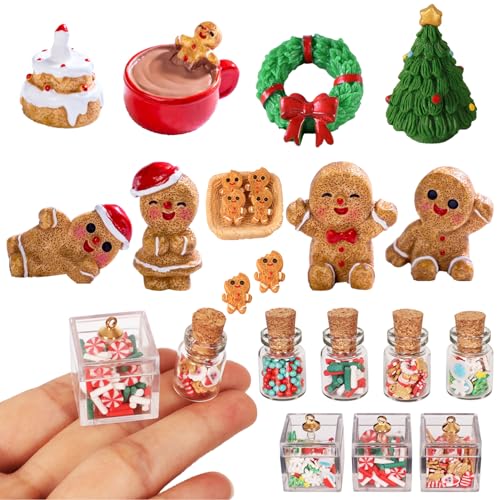 Wichtel Zubehör Weihnachten,22 Stück Puppenhaus Zubehör,Weihnachtswichtel Miniatur Wichtel Zubehör,mit Mini Weihnachtsbaum Weihnachtskranz Lebkuchenmann Kekse Wichtel Set für Mädchen Junge Wichtel Zubehör Weihnachten,22 Stück Puppenhaus Zubehör,Weihnachtswichtel Miniatur Wichtel Zubehör,mit Mini Weihnachtsbaum Weihnachtskranz Lebkuchenmann Kekse Wichtel Set für Mädchen Junge von Jiahuade