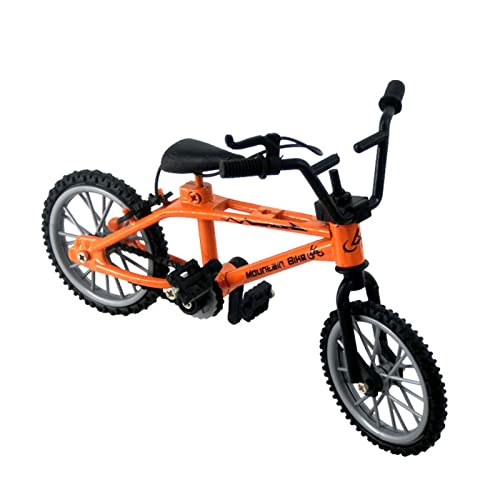 Jiakalamo Fingerbike – Miniatur-Fahrrad-Spielzeug, Simulation Mini Finger Mountainbike, Fahrrad-Modellsammlungen Dekoration (orange) von Jiakalamo