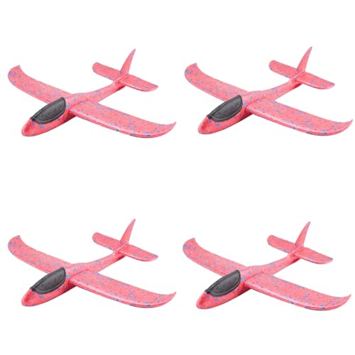 Jialouboo 4 Stueck EPP-Schaum-Handwurf-Flugzeug Im Freien Starten Segelflugzeug-Flugzeug-Kind-Geschenk-Spielzeug 34.5 x 32 x 7.8cm von Jialouboo