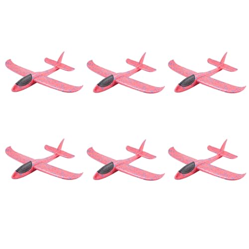 Jialouboo 6 Stueck EPP-Schaum-Handwurf-Flugzeug Im Freien Starten Segelflugzeug-Flugzeug-Kind-Geschenk-Spielzeug 34.5 x 32 x 7.8cm von Jialouboo