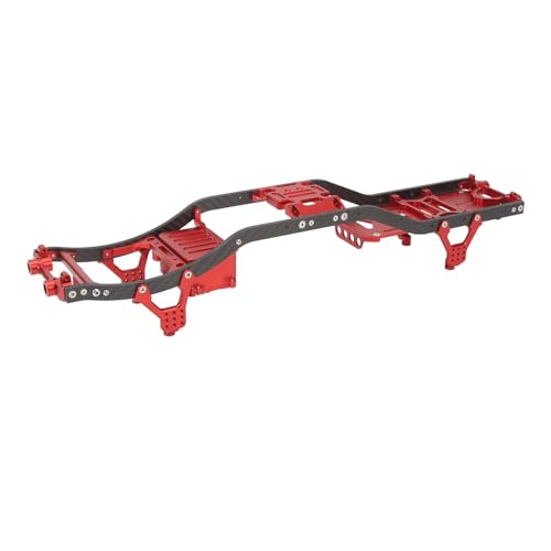 Jiawu Radstand RC Chassis Accessoire, Gute Arbeitskunst RC Chassis Frame Teil Exquisites Detail Einfacher Installation für SCX10 1/10 (Rot) von Jiawu