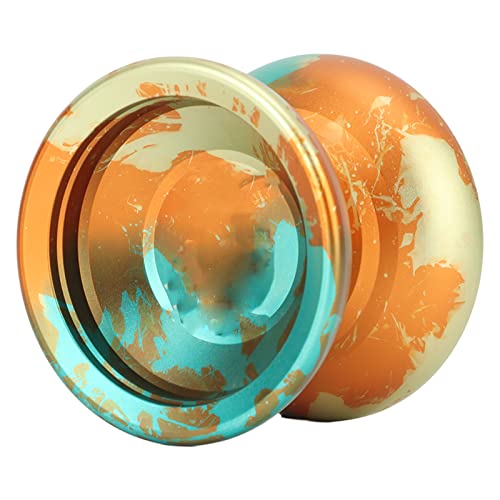 Nicht Reagierender Metal Yoyo Professional, Ersatz-Reaktionskugellager-Yoyo für Kinderanfänger, Aluminium-Yo-Yo-Ball, Trick Yoyo für Erwachsene mit Handschuh und 3 Yoyo-Schnüren von Jiawu